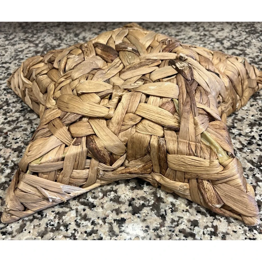 Star Basket Water Hyacinth Material Coastal Beach Sea‎ Decor 16